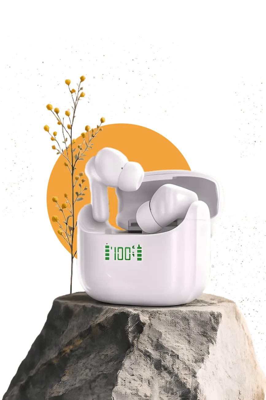 MBM.STUDIO 3D product render — earbuds